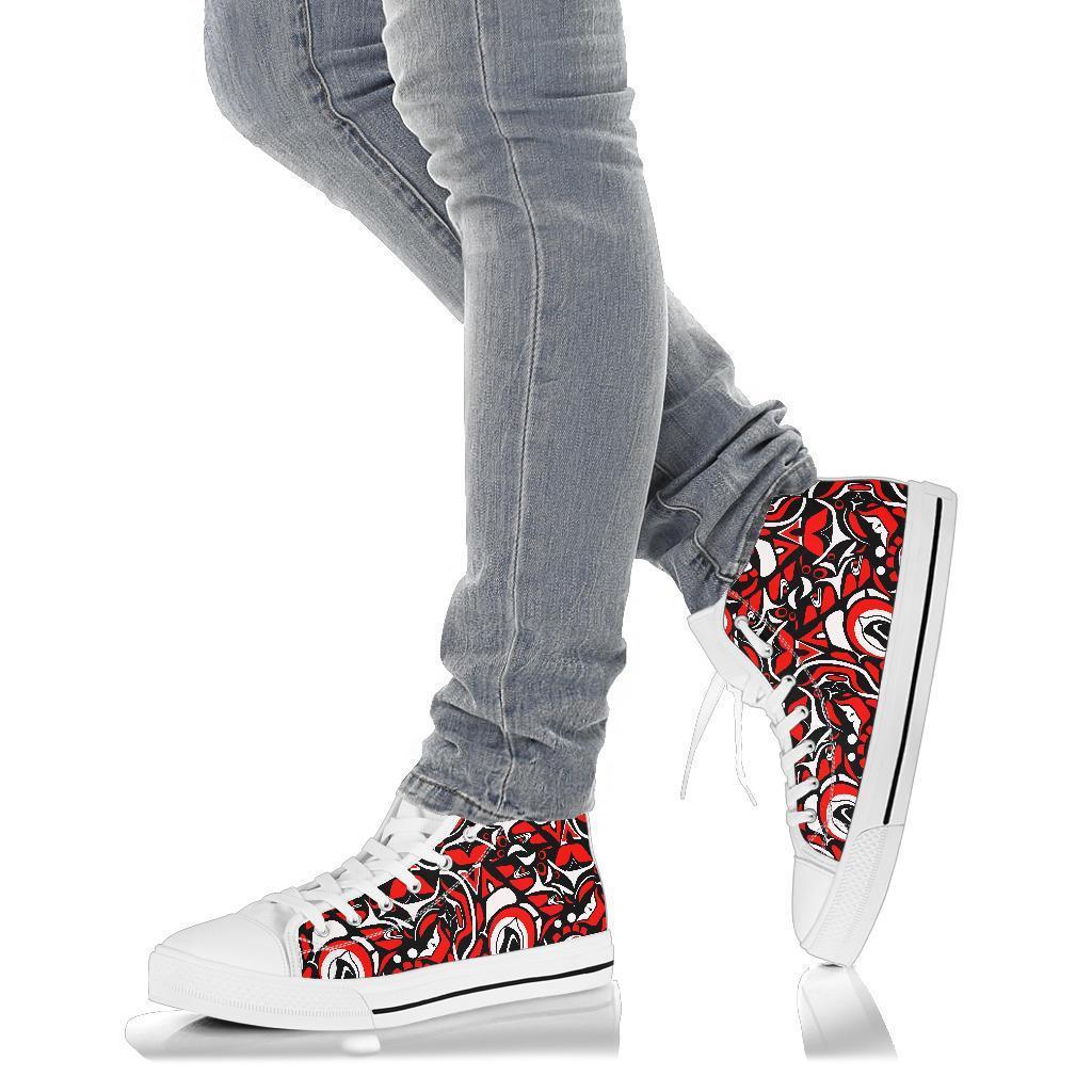 Indians Aztec Tribal Native Navajo American Print Men Women's High Top Shoes-grizzshop