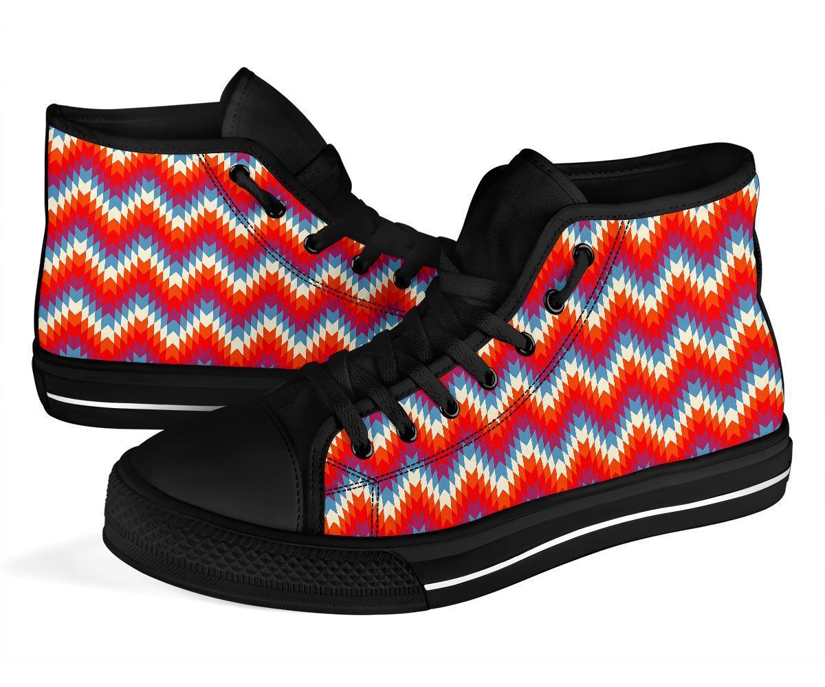 Indians Native American Navajo Aztec Tribal Print Men Women's High Top Shoes-grizzshop