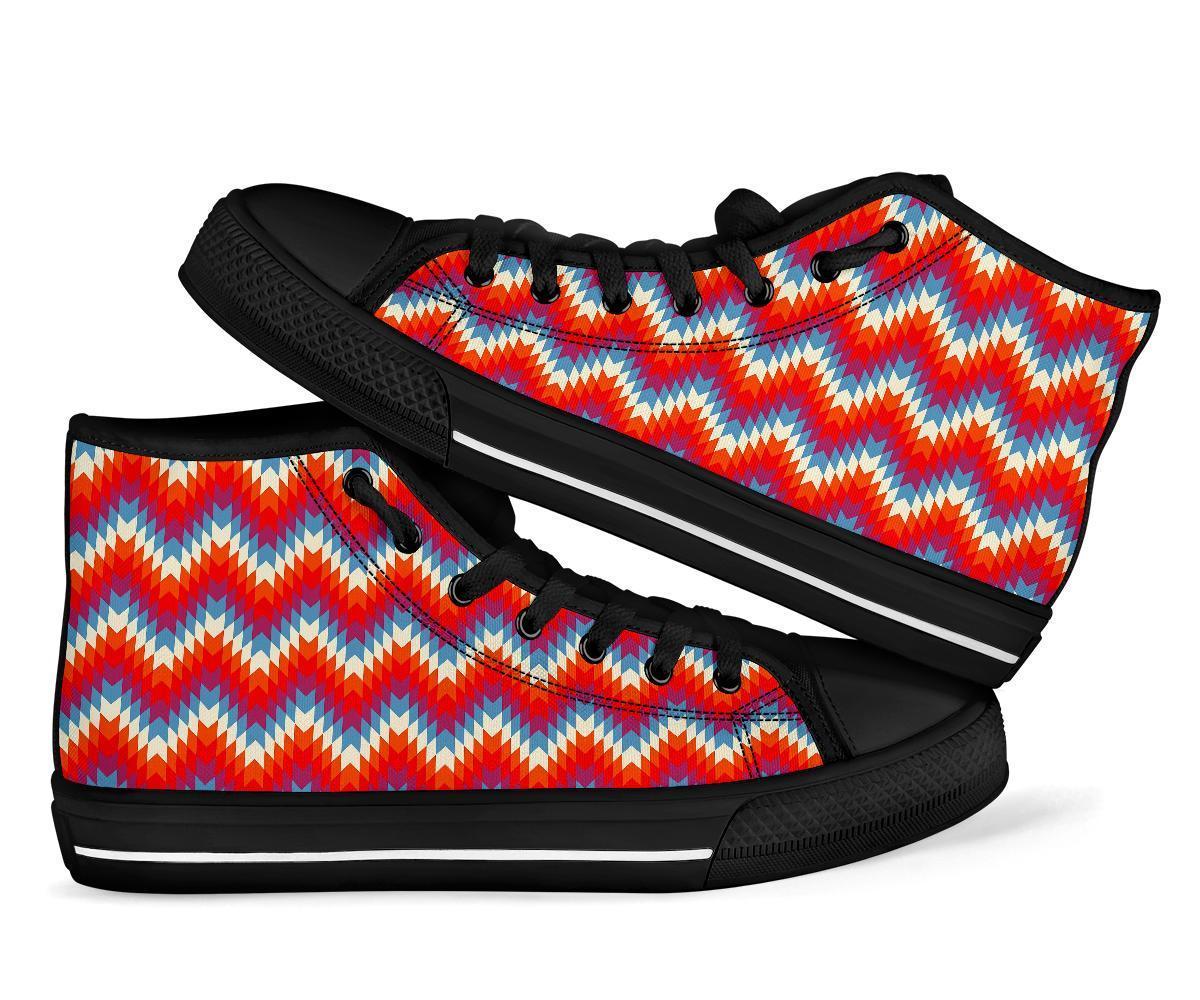 Indians Native American Navajo Aztec Tribal Print Men Women's High Top Shoes-grizzshop