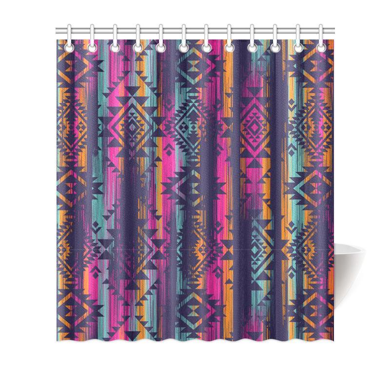Indians Navajo Aztec Tribal Native American Print Bathroom Shower Curtain-grizzshop