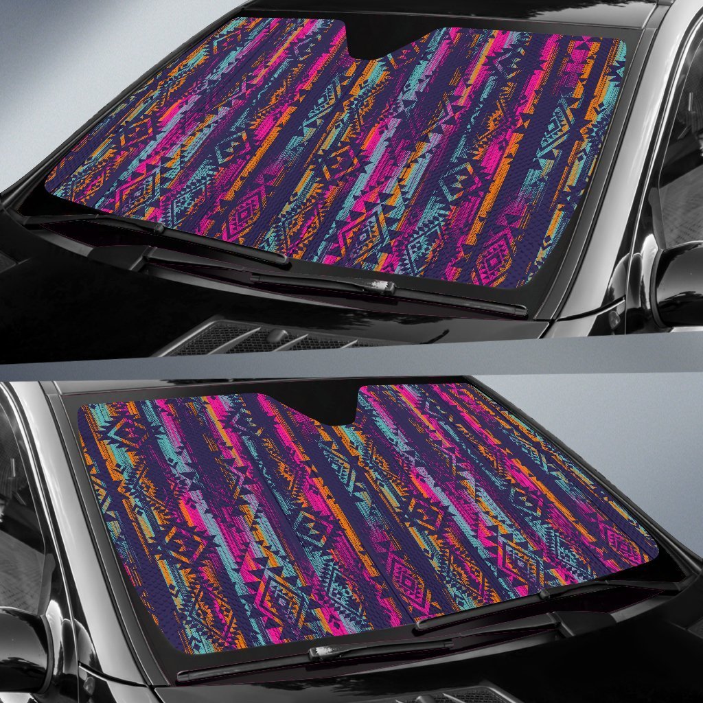 Indians Navajo Aztec Tribal Native American Print Car Sun Shade-grizzshop