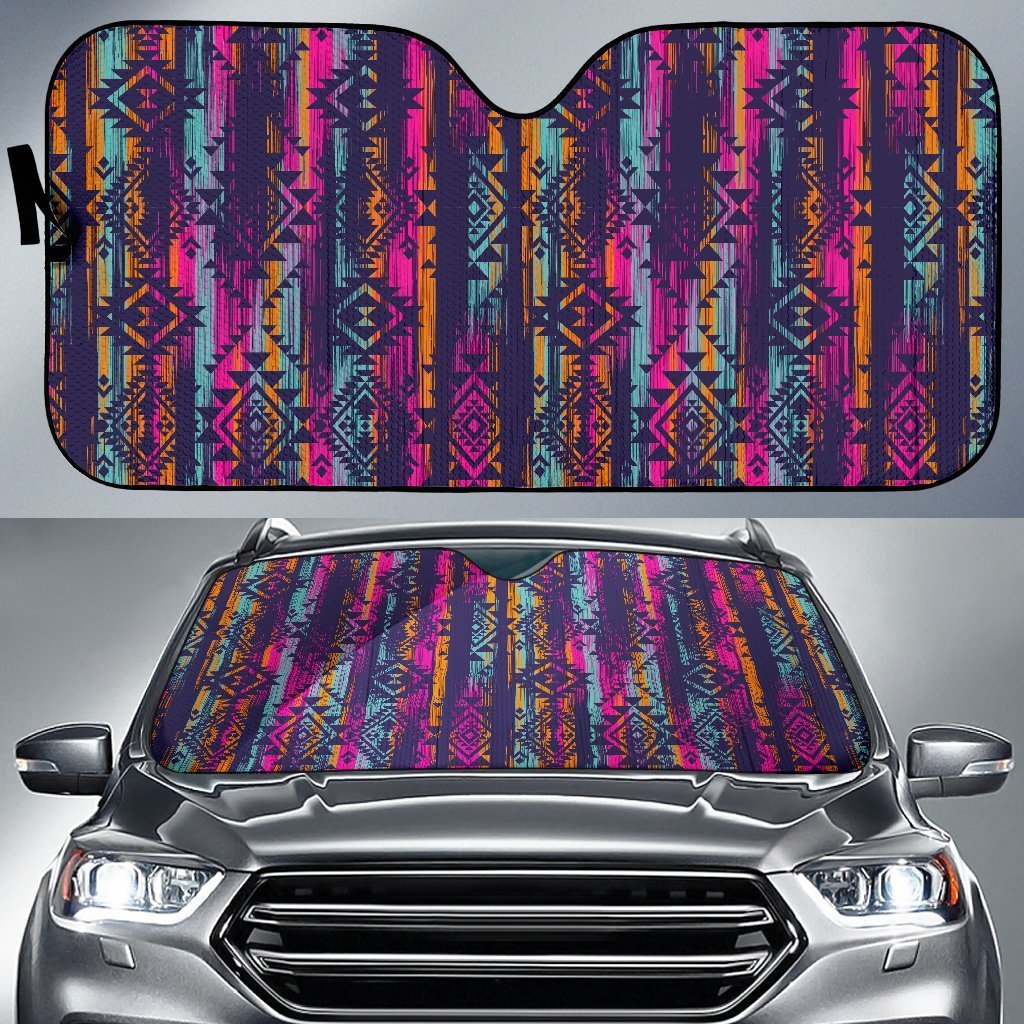 Indians Navajo Aztec Tribal Native American Print Car Sun Shade-grizzshop