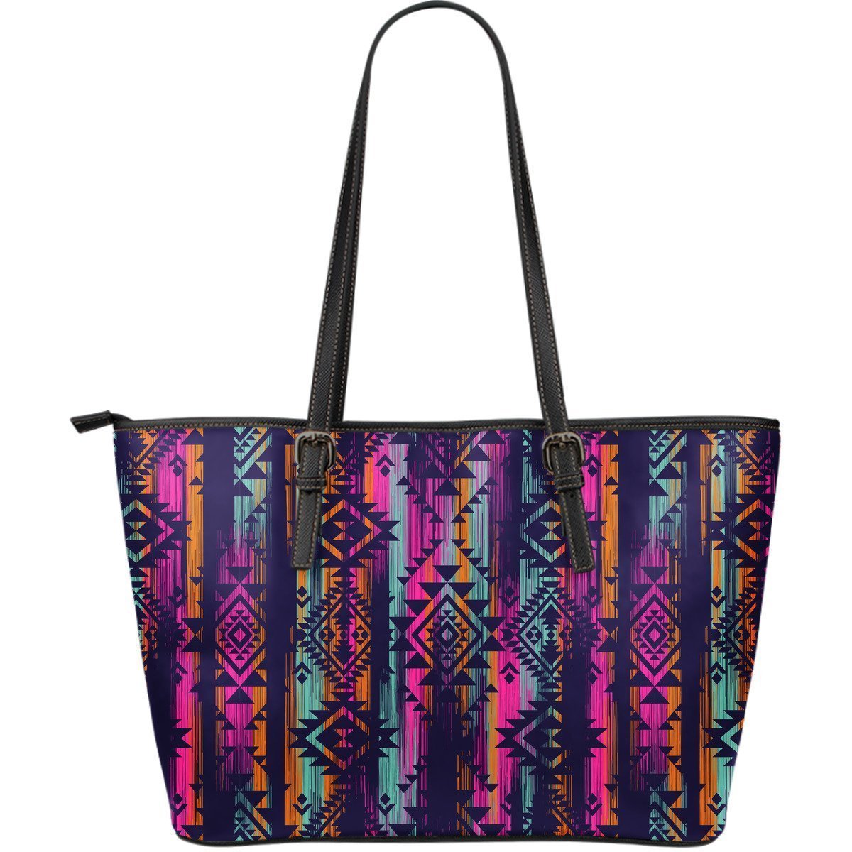 Indians Navajo Aztec Tribal Native American Print Leather Tote Bag-grizzshop