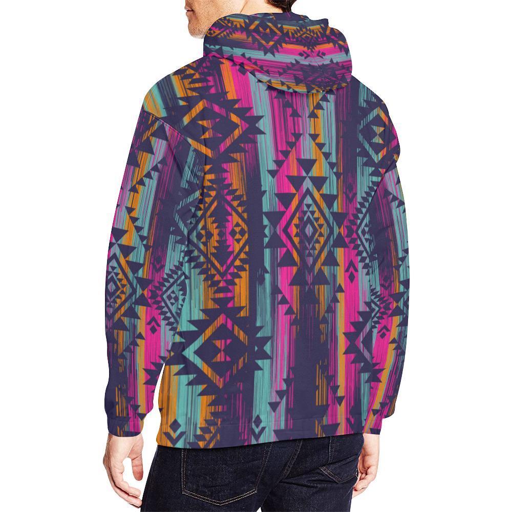 Indians Navajo Aztec Tribal Native American Print Men Pullover Hoodie-grizzshop