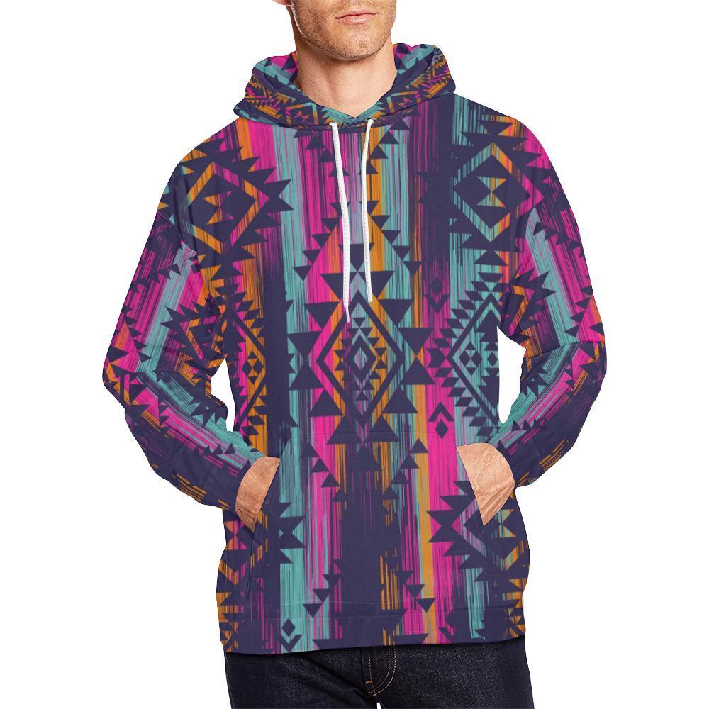 Indians Navajo Aztec Tribal Native American Print Men Pullover Hoodie-grizzshop