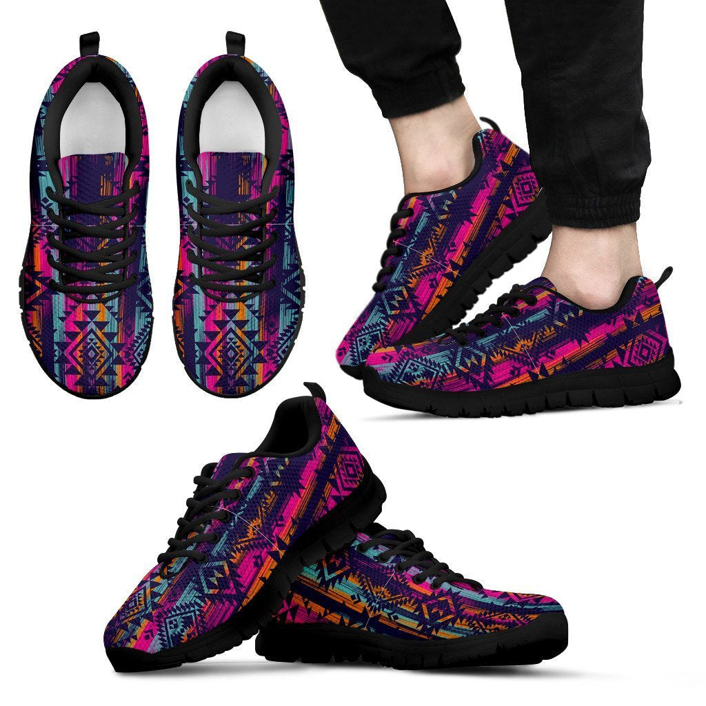 Indians Navajo Aztec Tribal Native American Print Men Shoes Sneakers-grizzshop