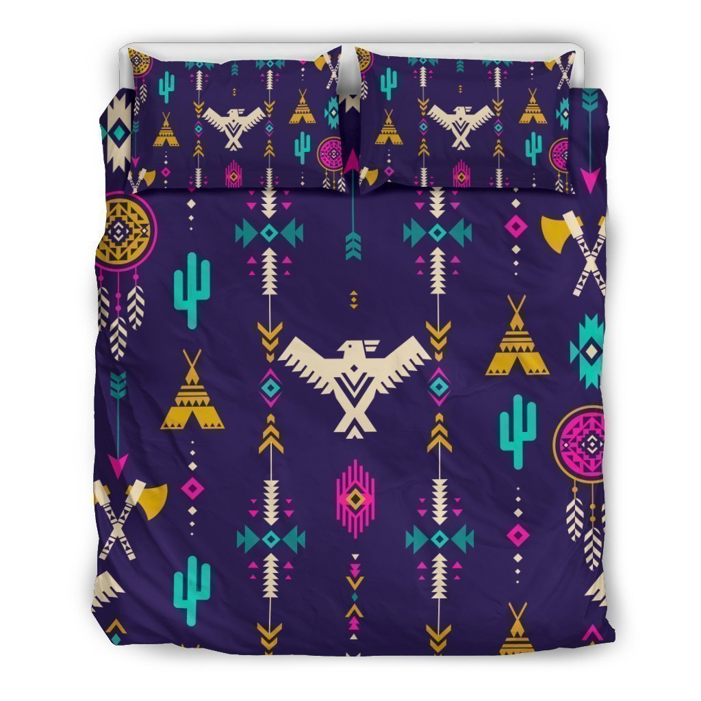 Indians Tribal Native Navajo American Aztec Print Duvet Cover Bedding Set-grizzshop