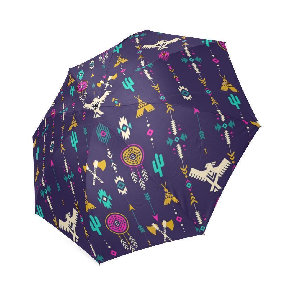 Indians Tribal Native Navajo American Aztec Print Foldable Umbrella-grizzshop