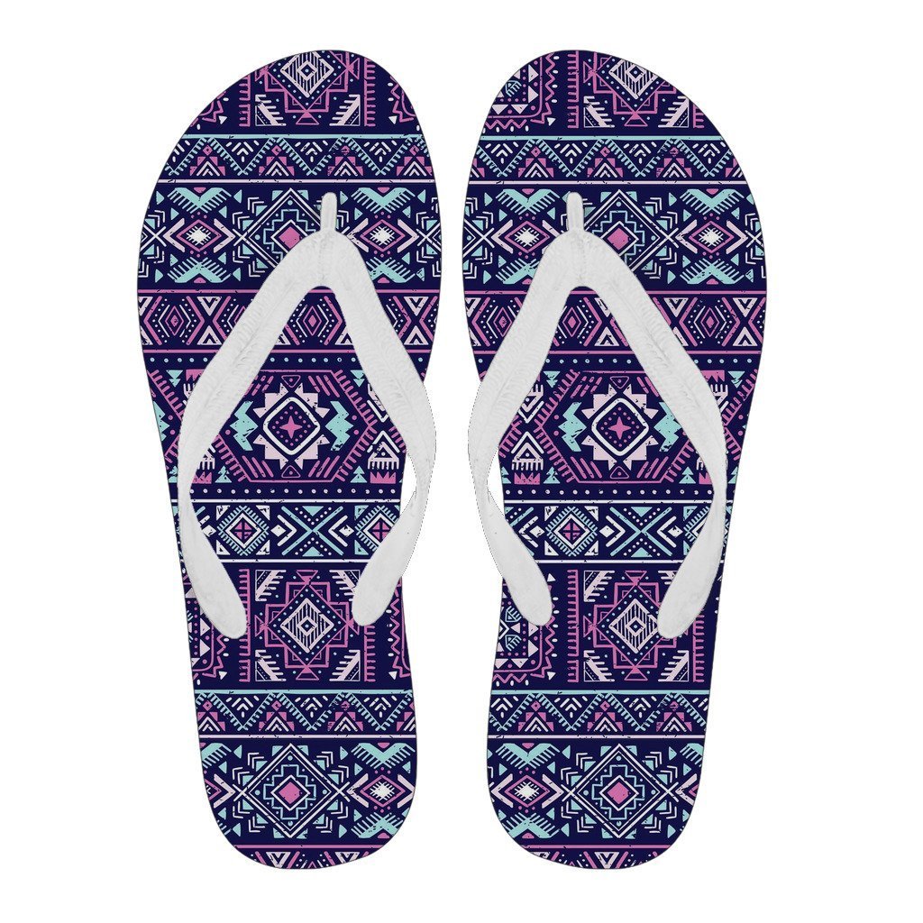 Indians Tribal Native Navajo American Aztec Print Men & Women Flip Flops-grizzshop
