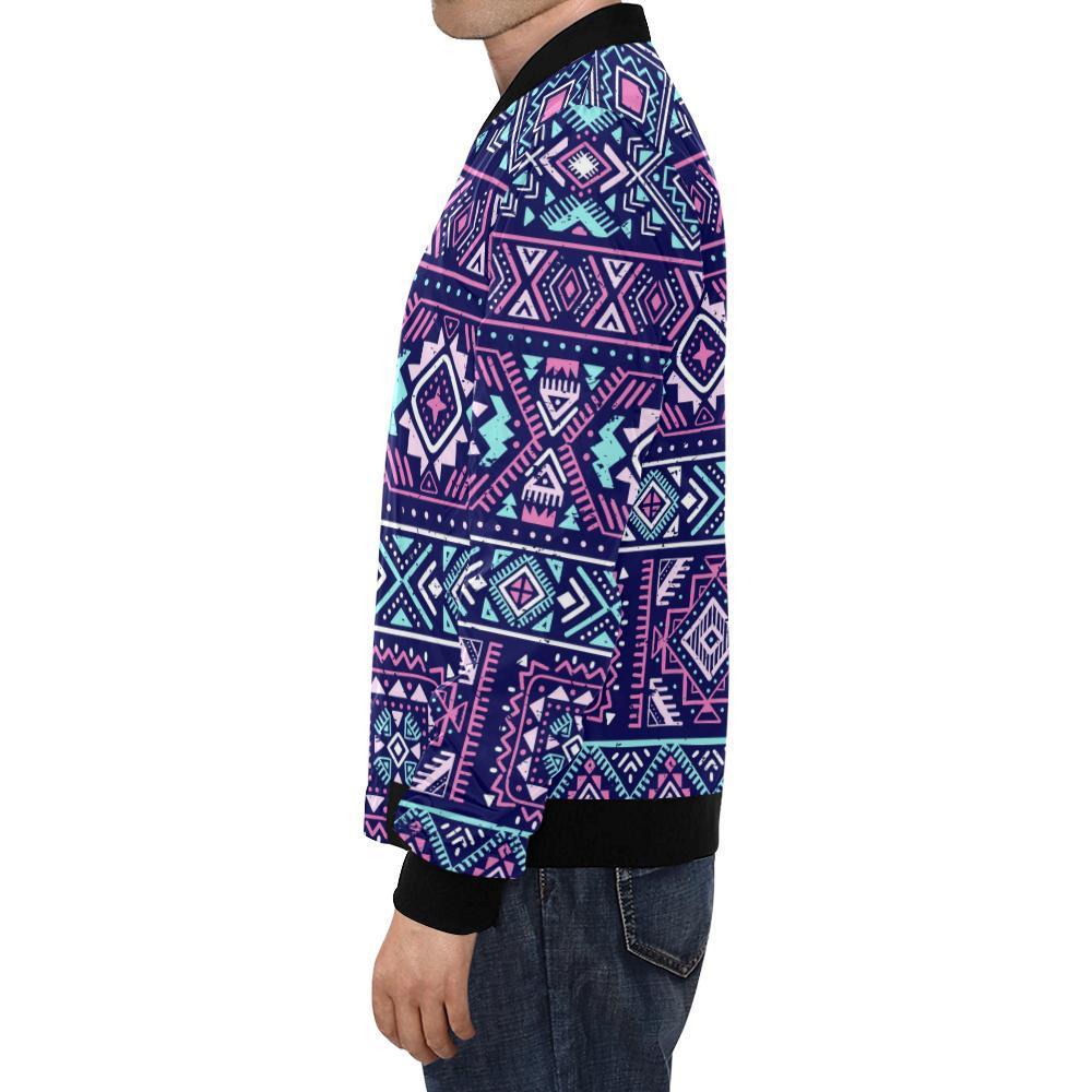 Indians Tribal Native Navajo American Aztec Print Men's Bomber Jacket-grizzshop