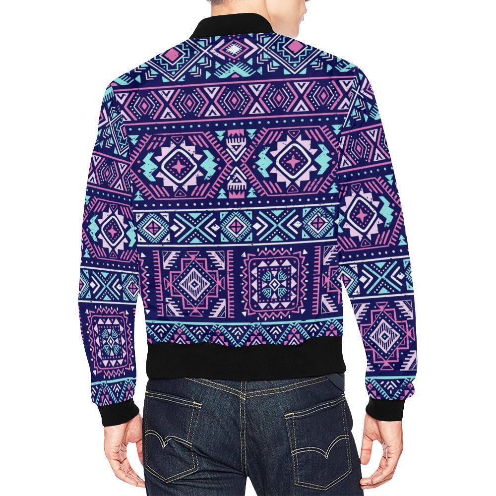 Indians Tribal Native Navajo American Aztec Print Men's Bomber Jacket-grizzshop