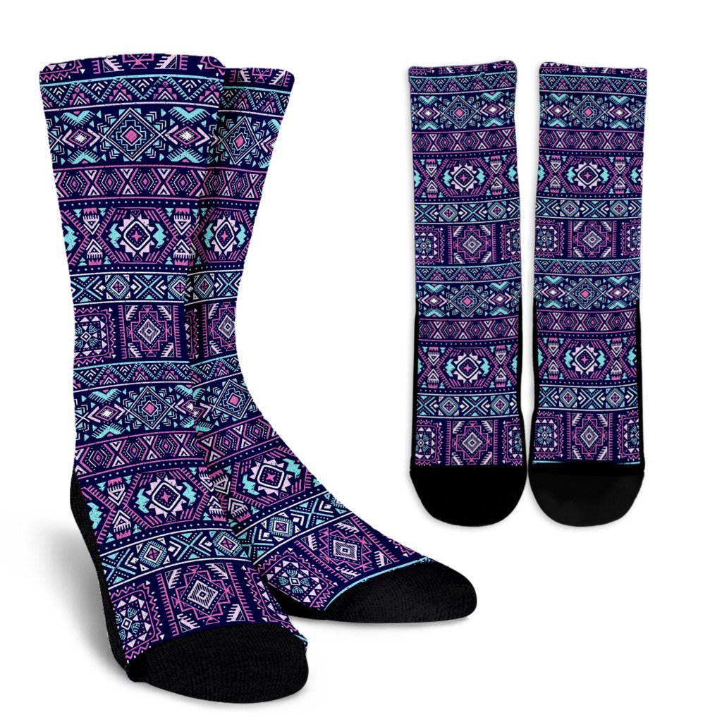 Indians Tribal Native Navajo American Aztec Print Socks For Men & Women-grizzshop