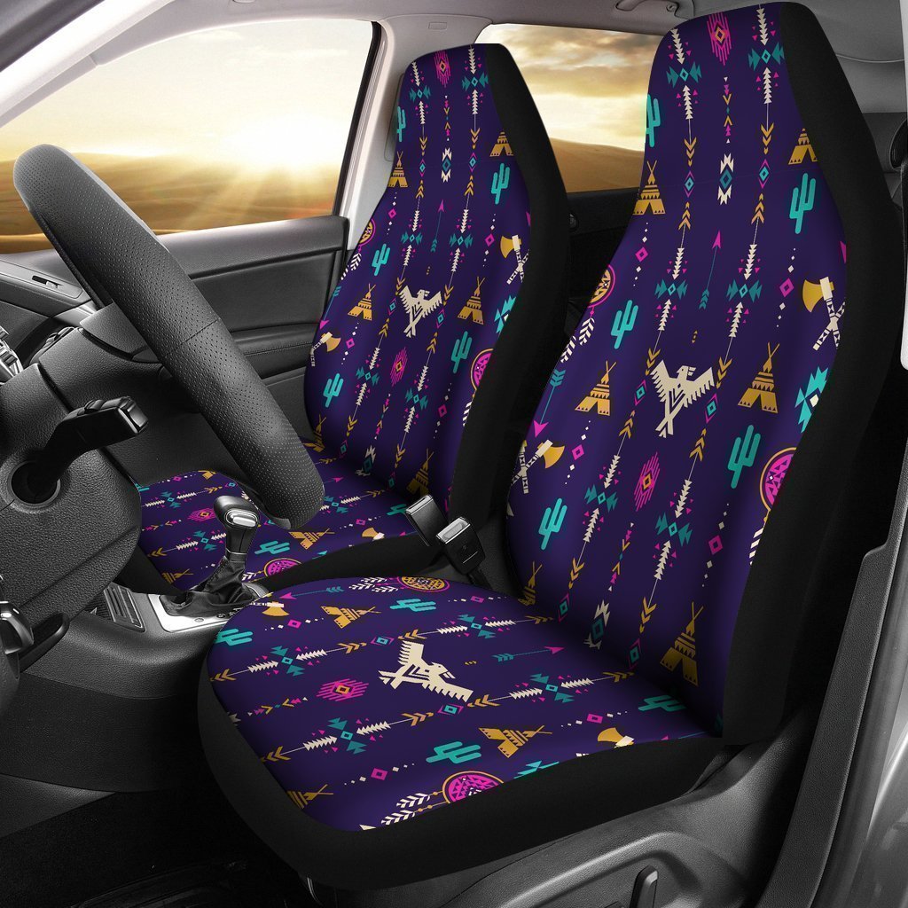 Indians Tribal Native Navajo American Aztec Print Universal Fit Car Seat Cover-grizzshop