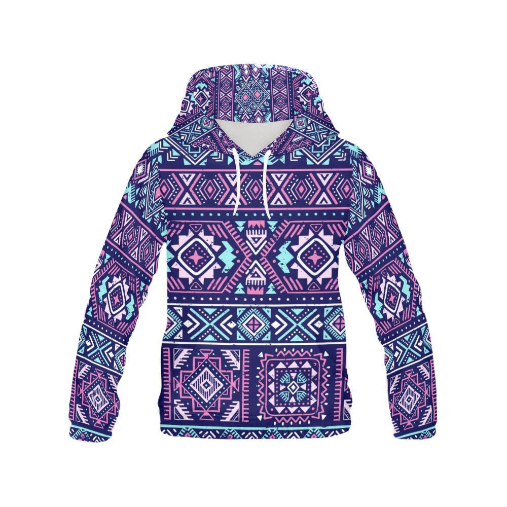 Indians Tribal Native Navajo American Aztec Print Women Pullover Hoodies -grizzshop