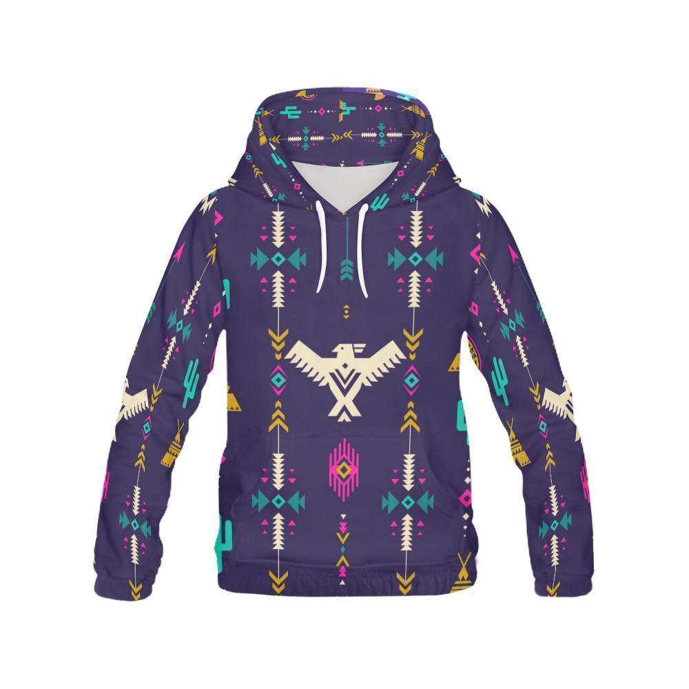Indians Tribal Native Navajo American Aztec Print Women Pullover Hoodies -grizzshop