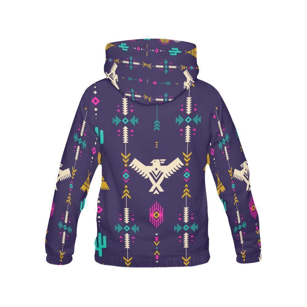 Indians Tribal Native Navajo American Aztec Print Women Pullover Hoodies -grizzshop