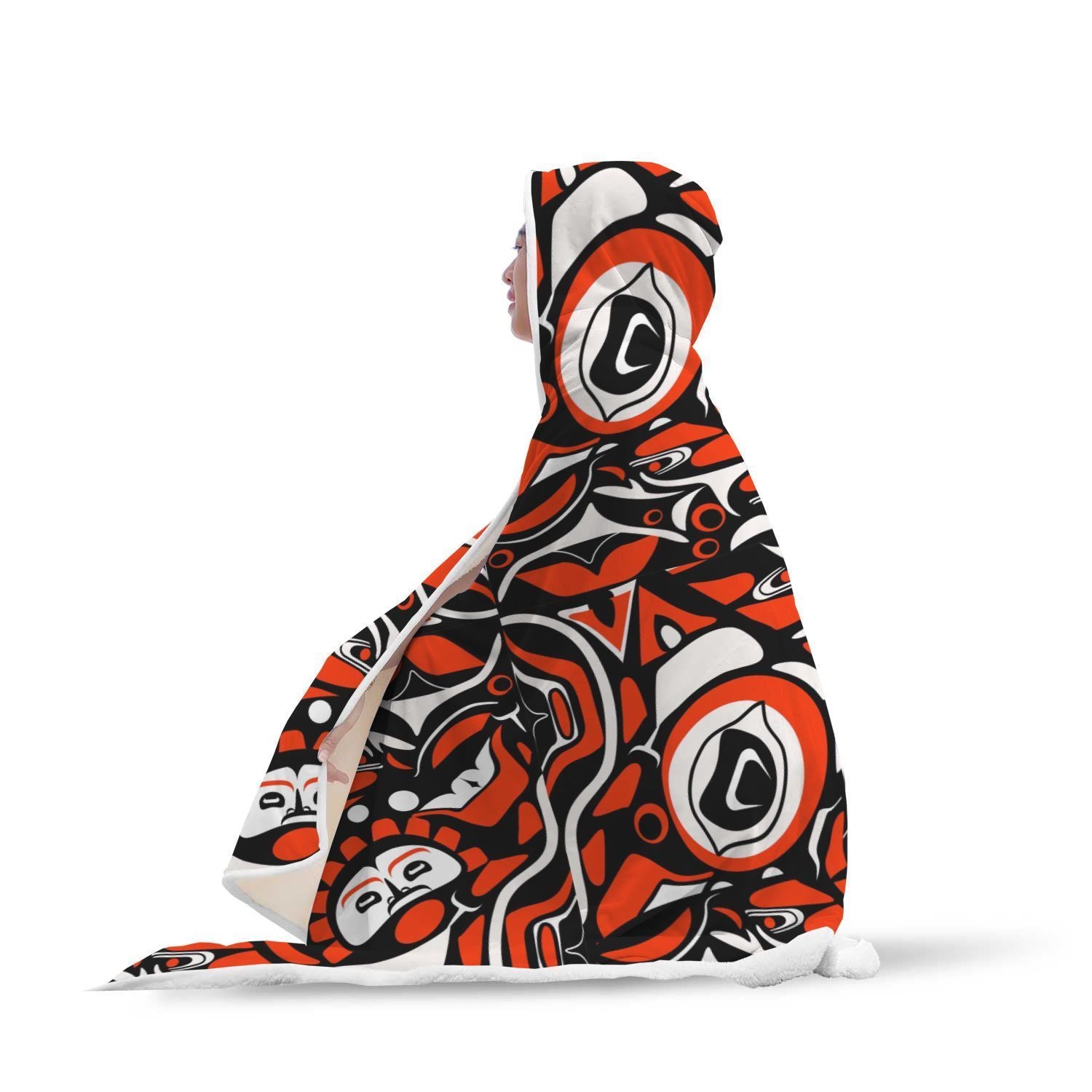 Indians Aztec Tribal Native Navajo American Print Hooded Blanket-grizzshop