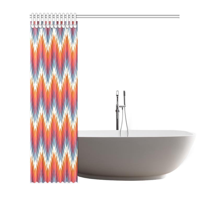 Indians Native American Navajo Aztec Tribal Print Bathroom Shower Curtain-grizzshop