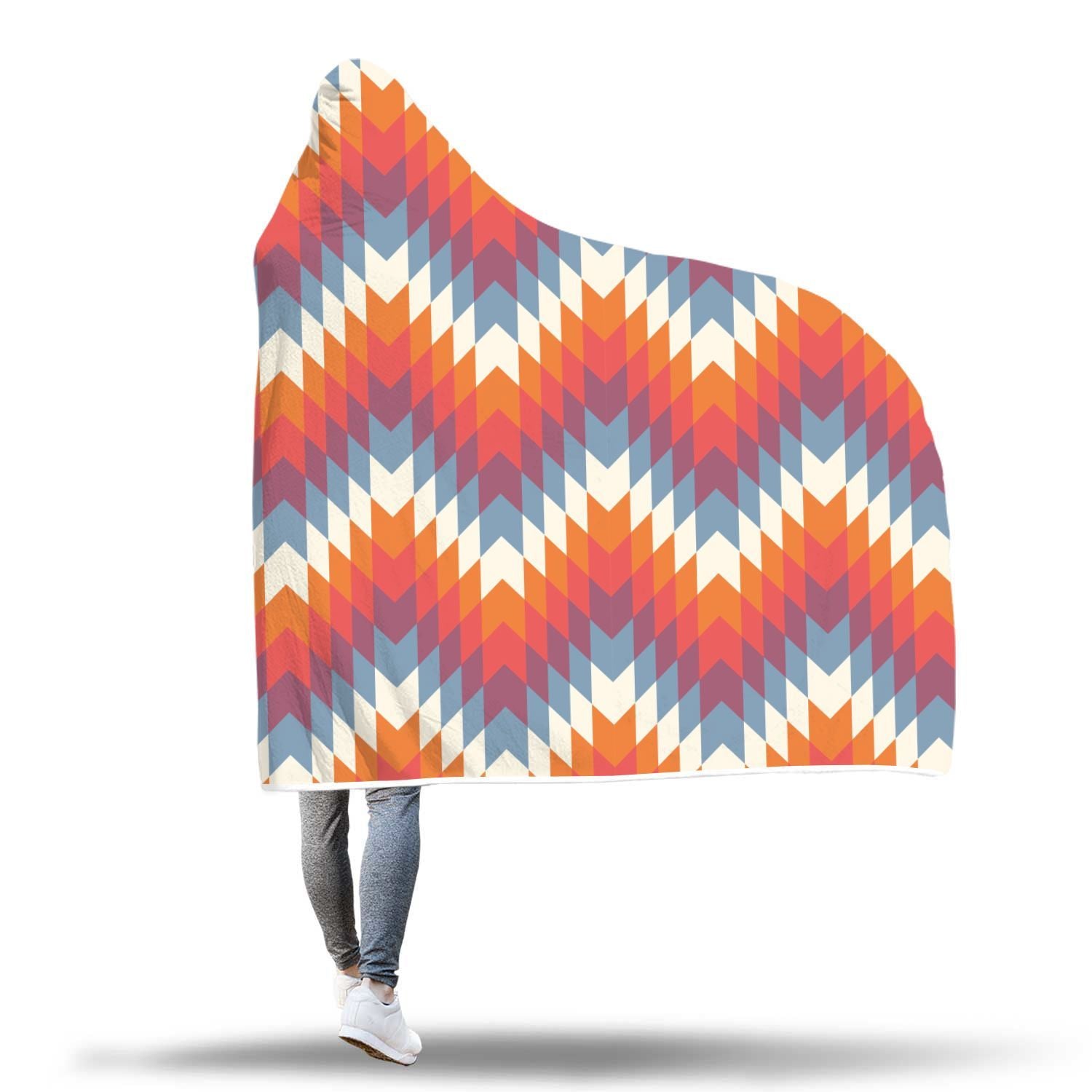Indians Native American Navajo Aztec Tribal Print Hooded Blanket-grizzshop