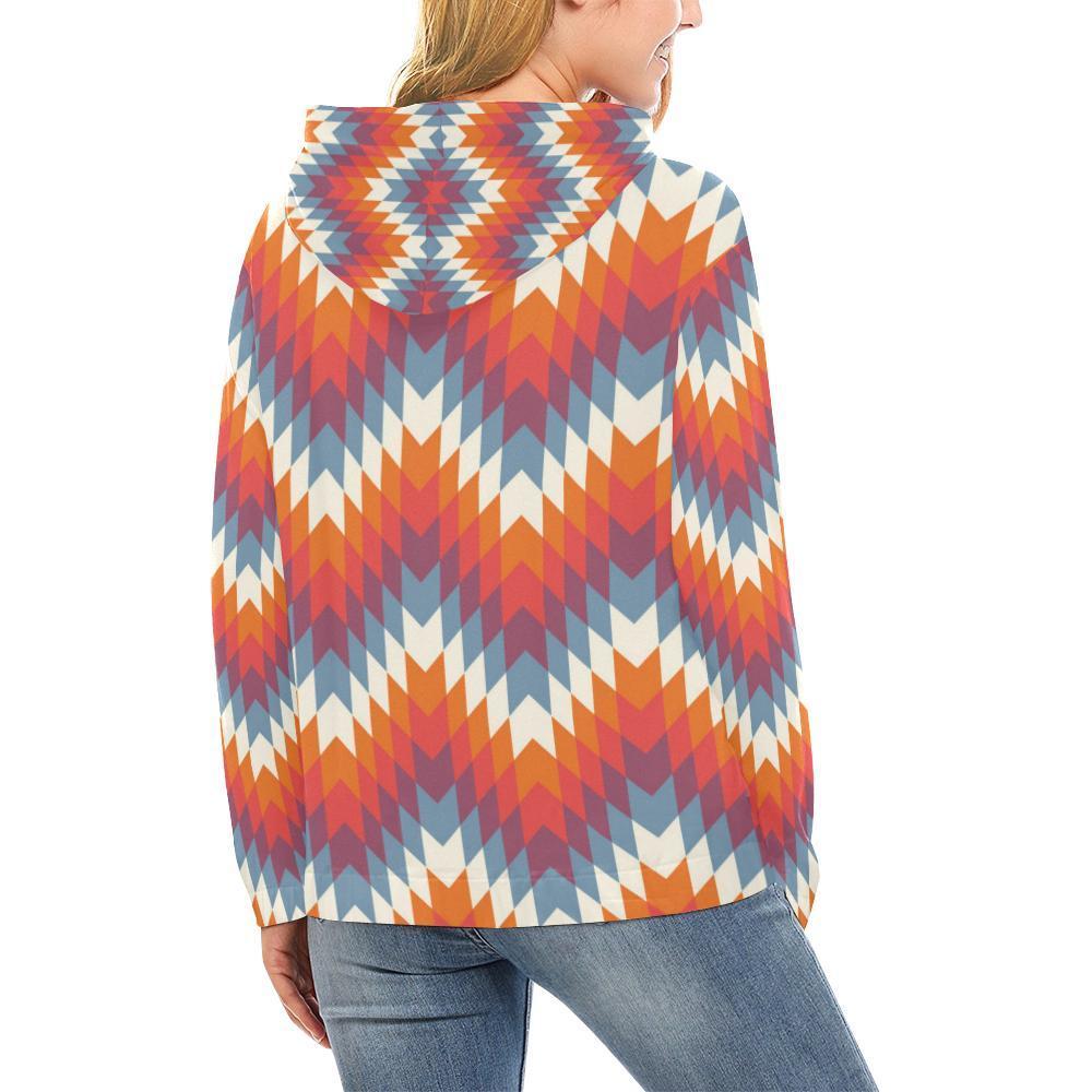 Indians Native American Navajo Aztec Tribal Print Women Pullover Hoodies -grizzshop