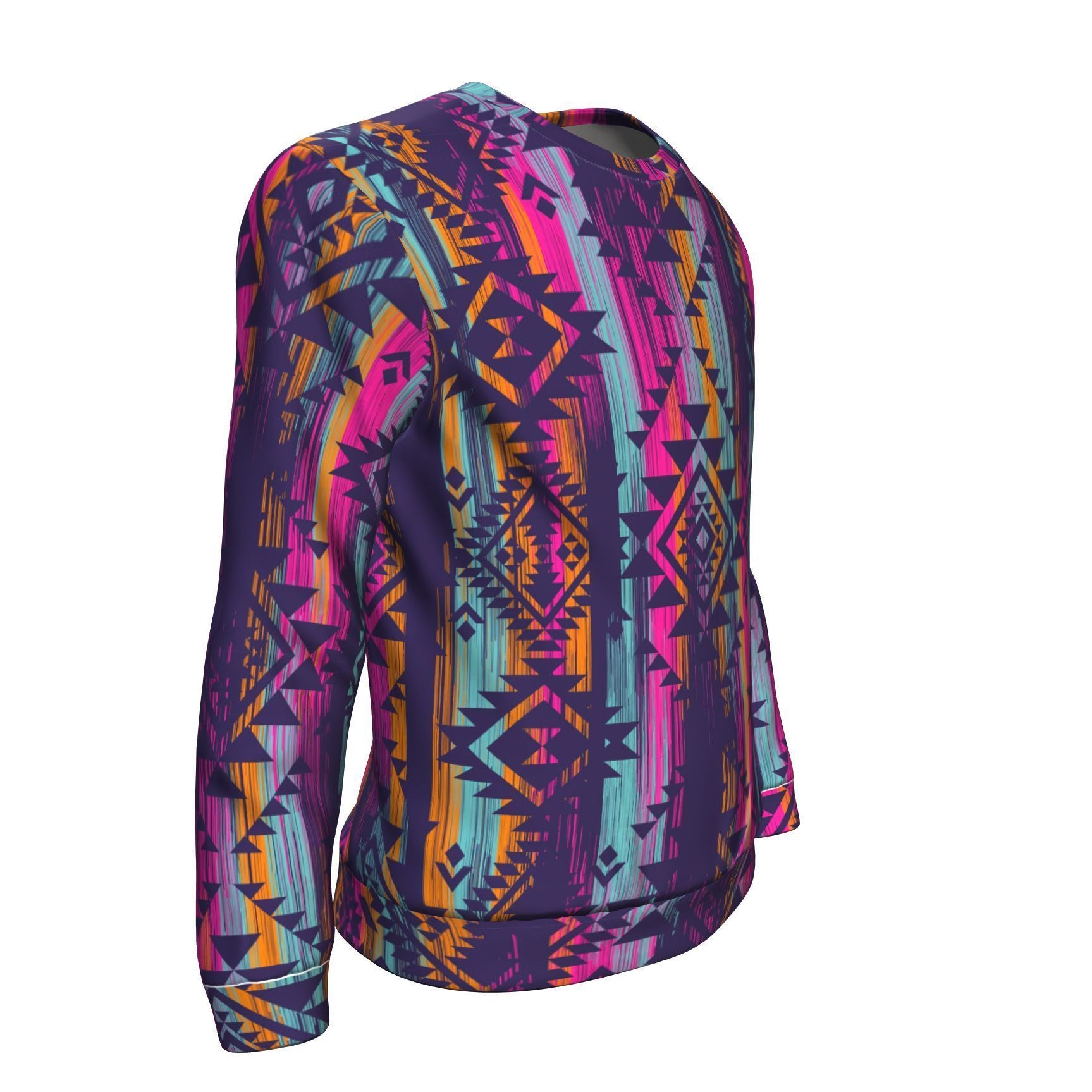Indians Navajo Aztec Tribal Native American Print Men Crew Neck Sweatshirt-grizzshop