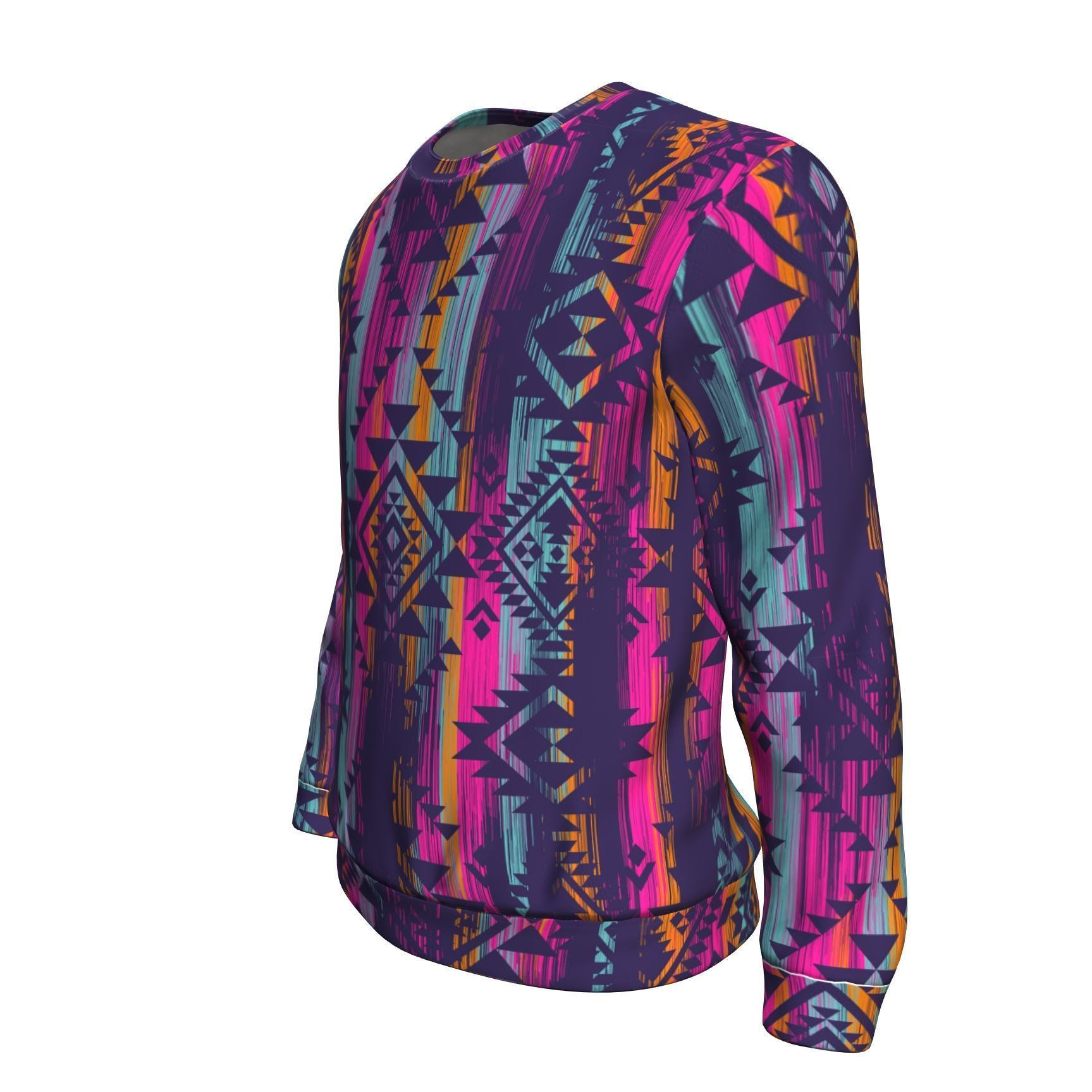 Indians Navajo Aztec Tribal Native American Print Men Crew Neck Sweatshirt-grizzshop