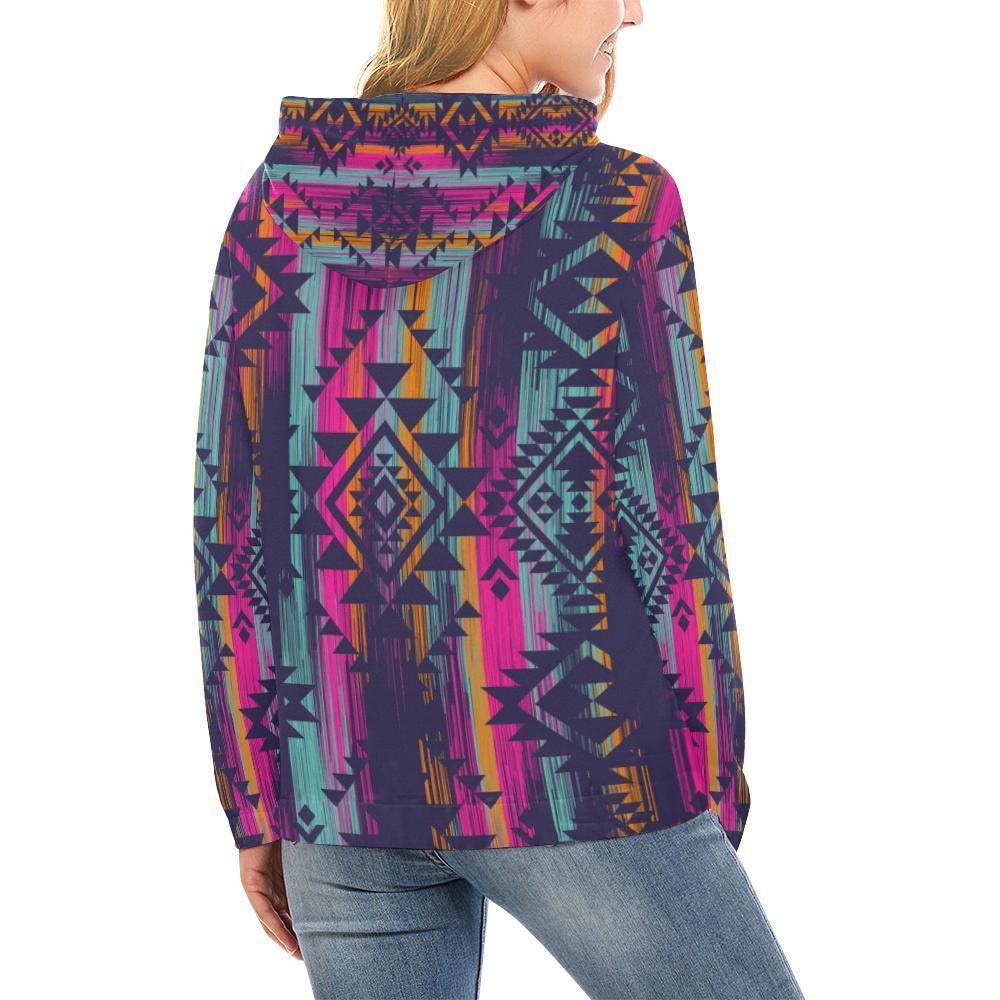 Indians Navajo Aztec Tribal Native American Print Women Pullover Hoodies -grizzshop