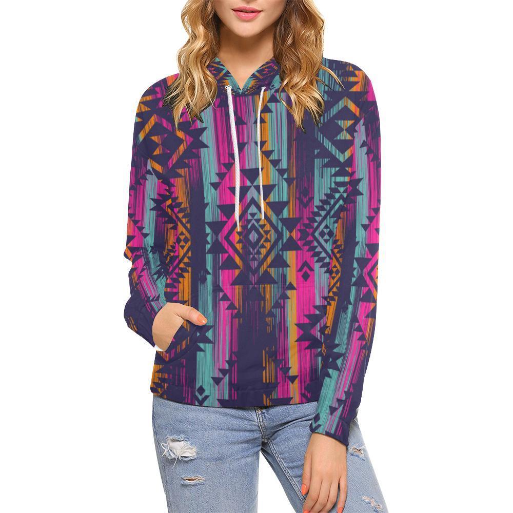 Indians Navajo Aztec Tribal Native American Print Women Pullover Hoodies -grizzshop