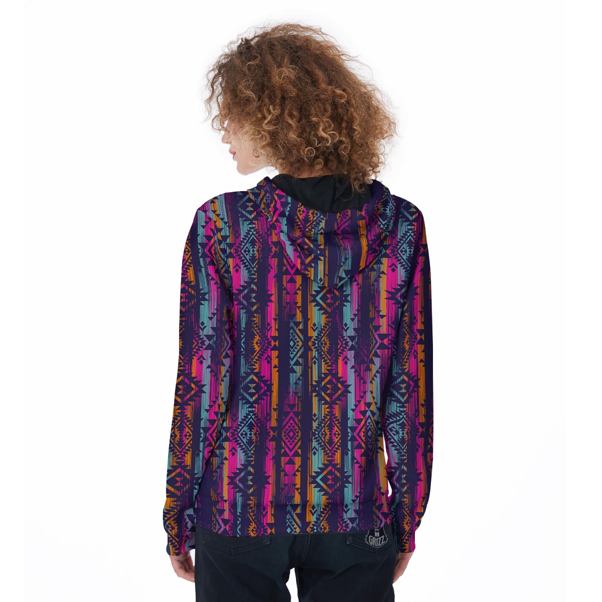 Indians Navajo Aztec Tribal Native American Print Women Zip Up Hoodies-grizzshop
