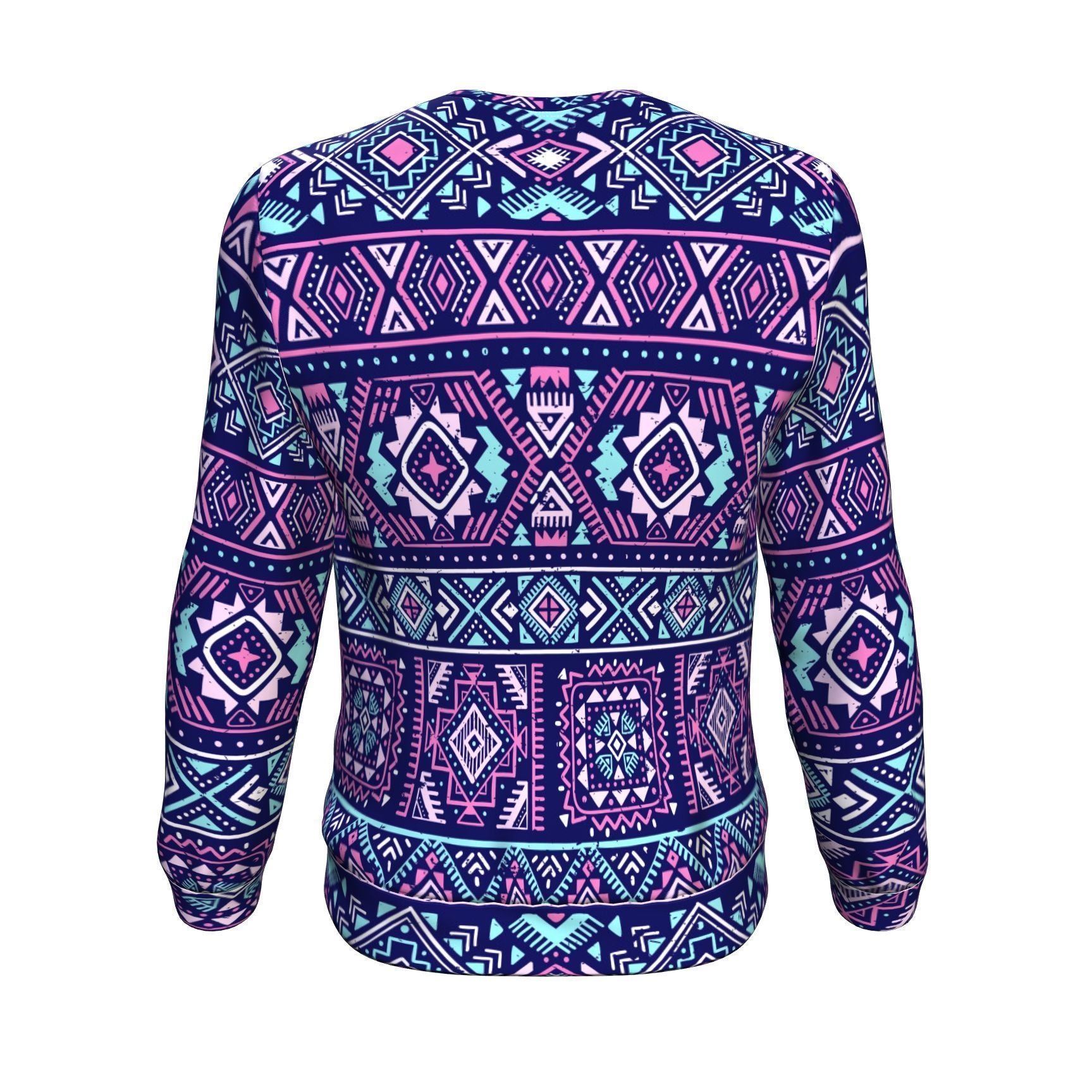Indians Tribal Native Navajo American Aztec Print Men Crew Neck Sweatshirt-grizzshop