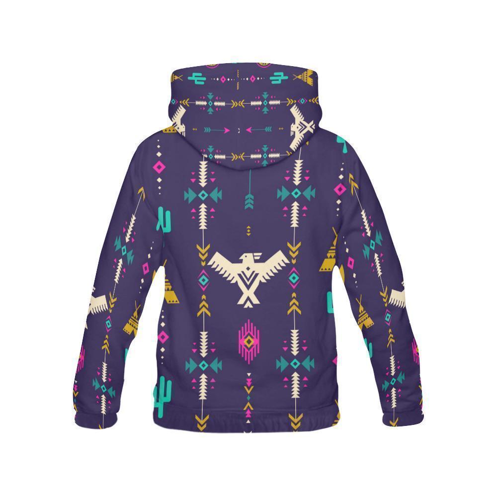 Indians Tribal Native Navajo American Aztec Print Men Pullover Hoodie-grizzshop