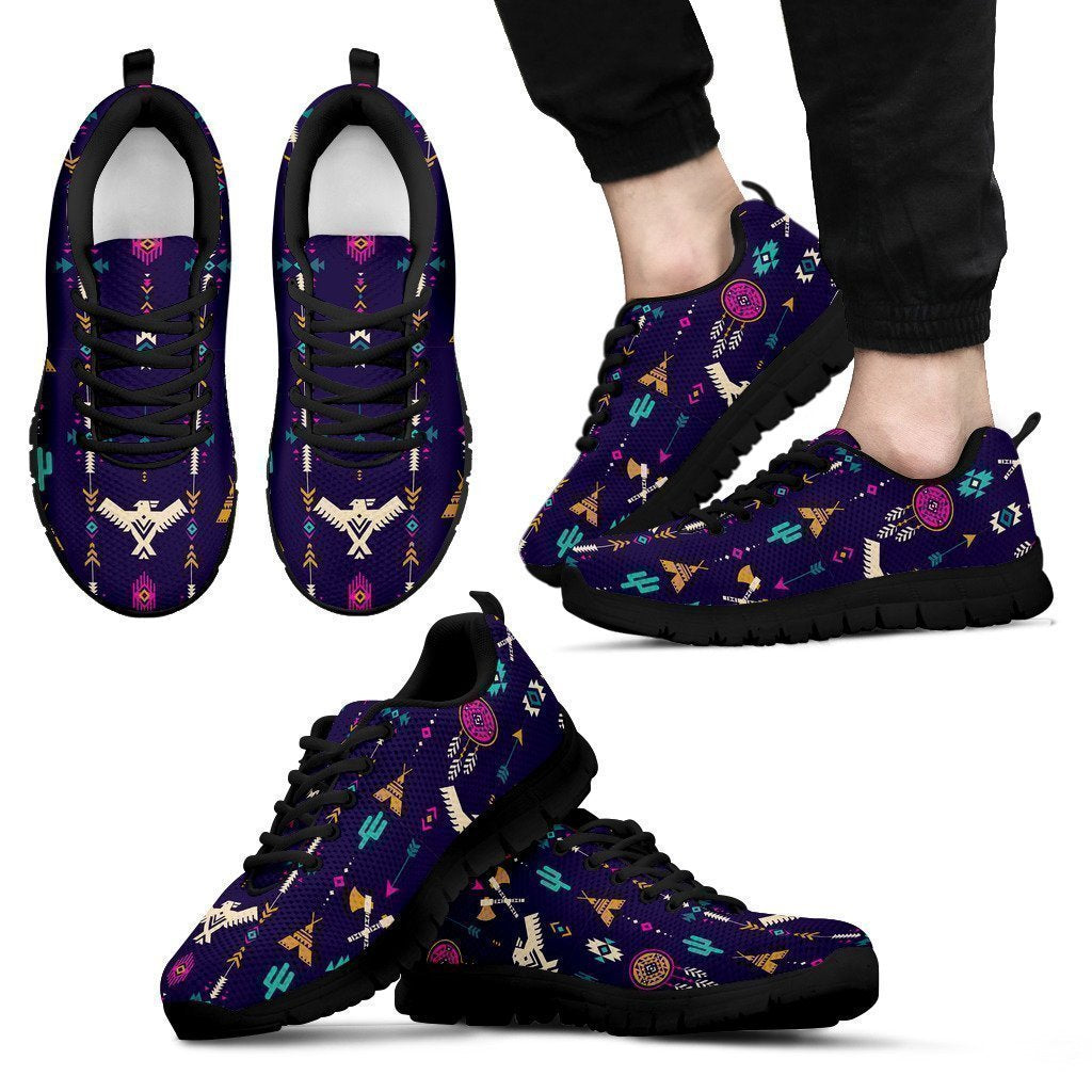 Indians Tribal Native Navajo American Aztec Print Men Shoes Sneakers-grizzshop