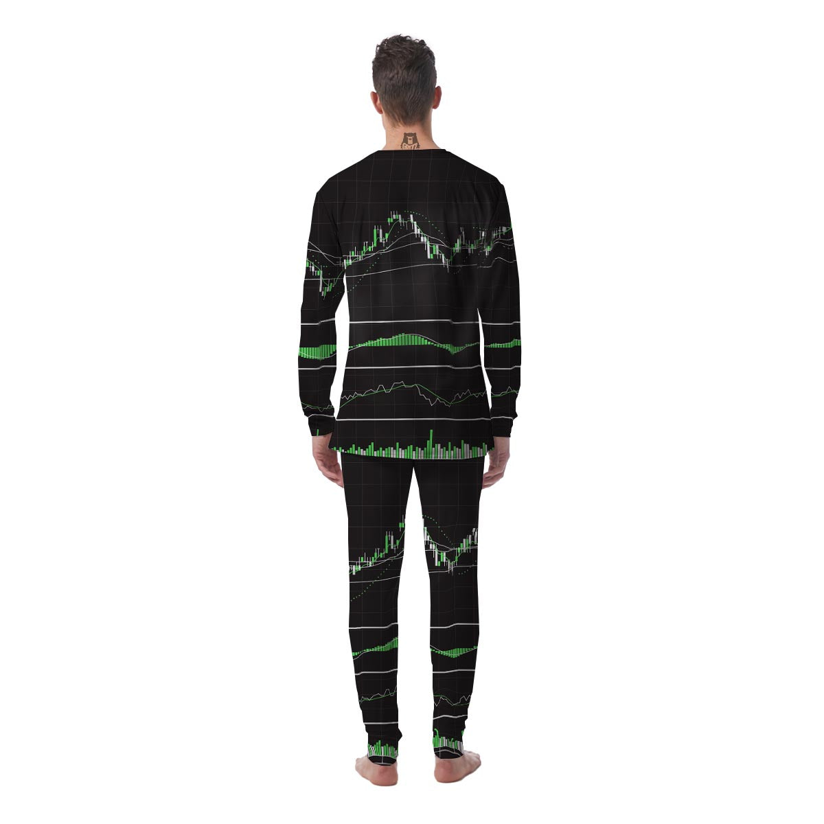 Indicators And Stock Candlestick Print Men's Pajamas-grizzshop