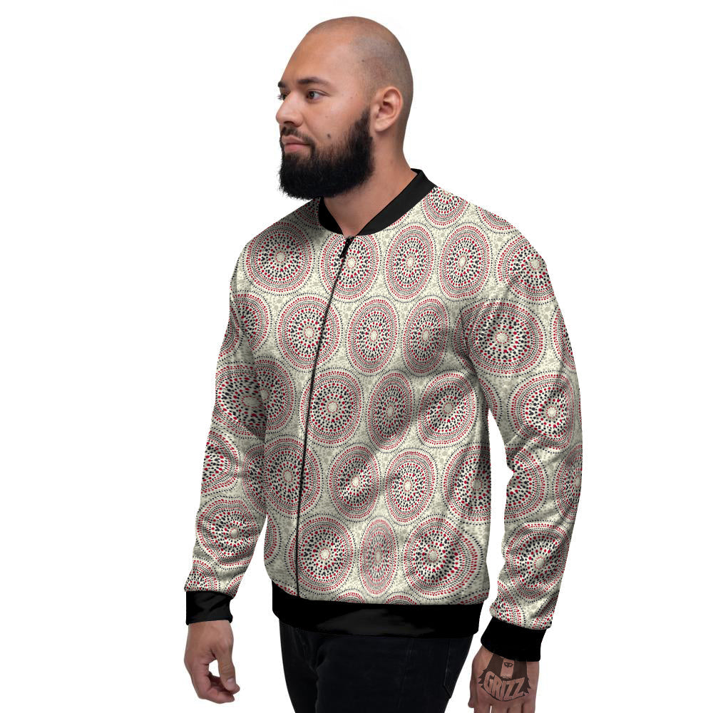 Indigenous Dot Aboriginal Print Pattern Men's Bomber Jacket-grizzshop