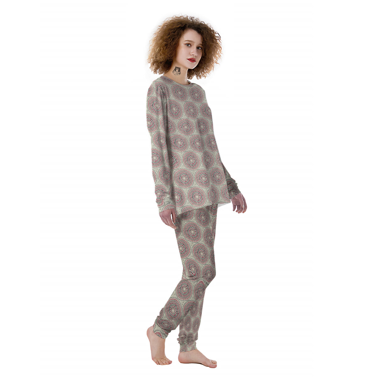 Indigenous Dot Aboriginal Print Pattern Women's Pajamas-grizzshop