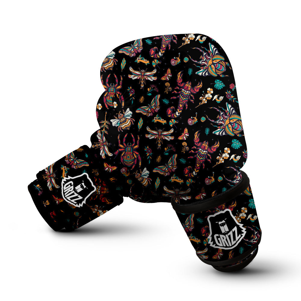 Insect Old School Tattoo Print Pattern Boxing Gloves-grizzshop