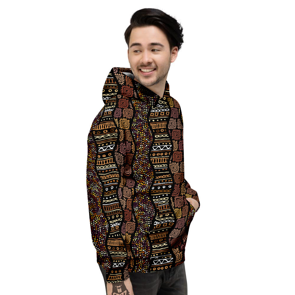 Inspired African Afro Print Pattern Men's Hoodie-grizzshop