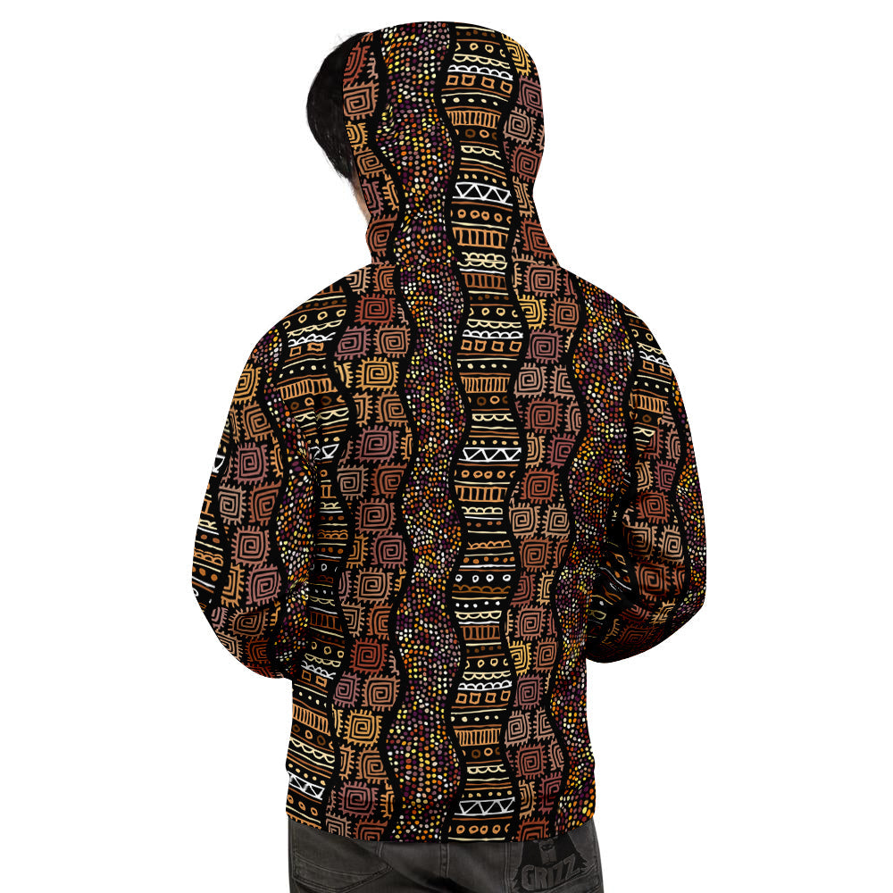 Inspired African Afro Print Pattern Men's Hoodie-grizzshop