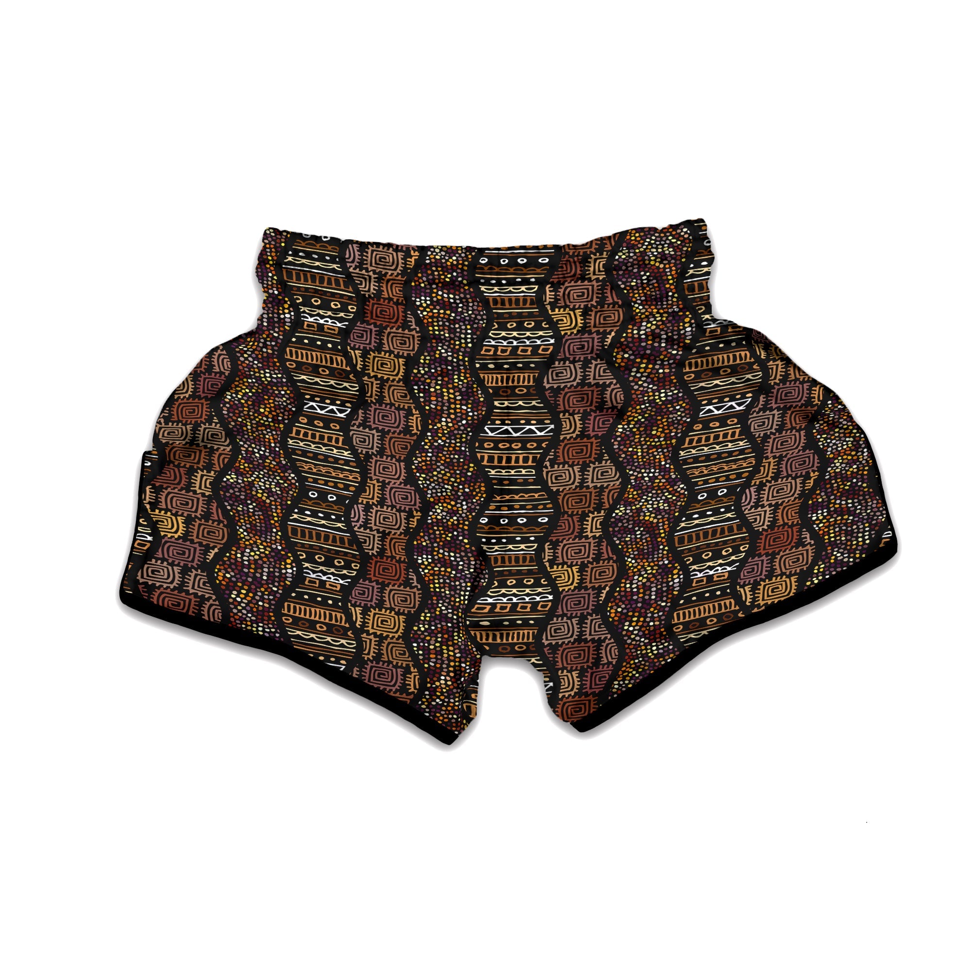 Inspired African Afro Print Pattern Muay Thai Boxing Shorts-grizzshop