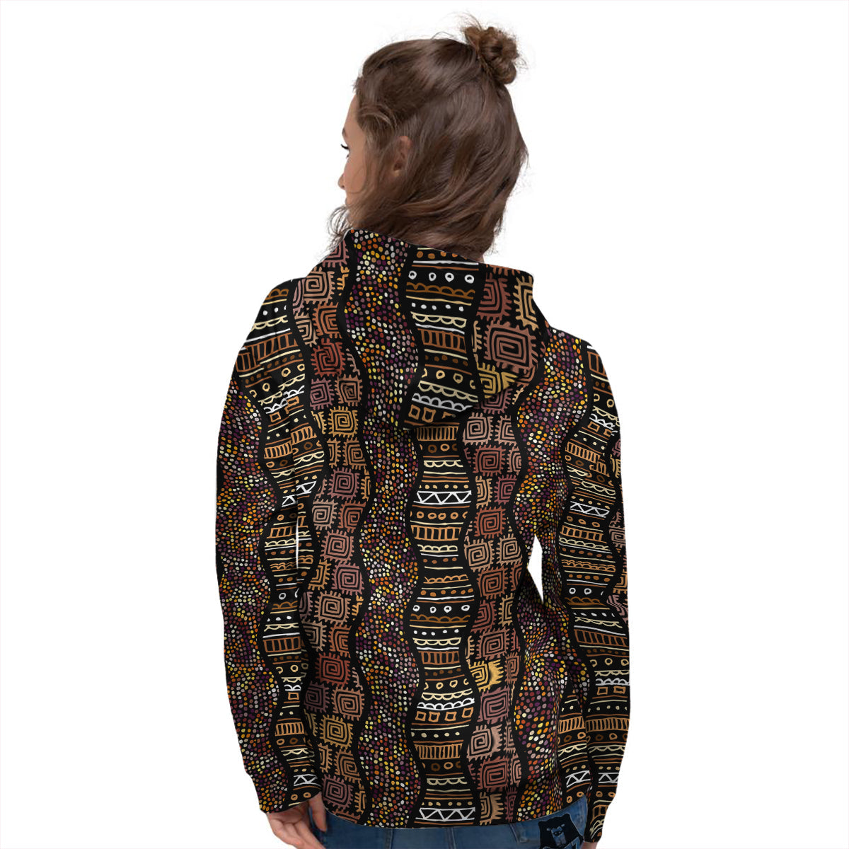 Inspired African Afro Print Pattern Women's Hoodie-grizzshop