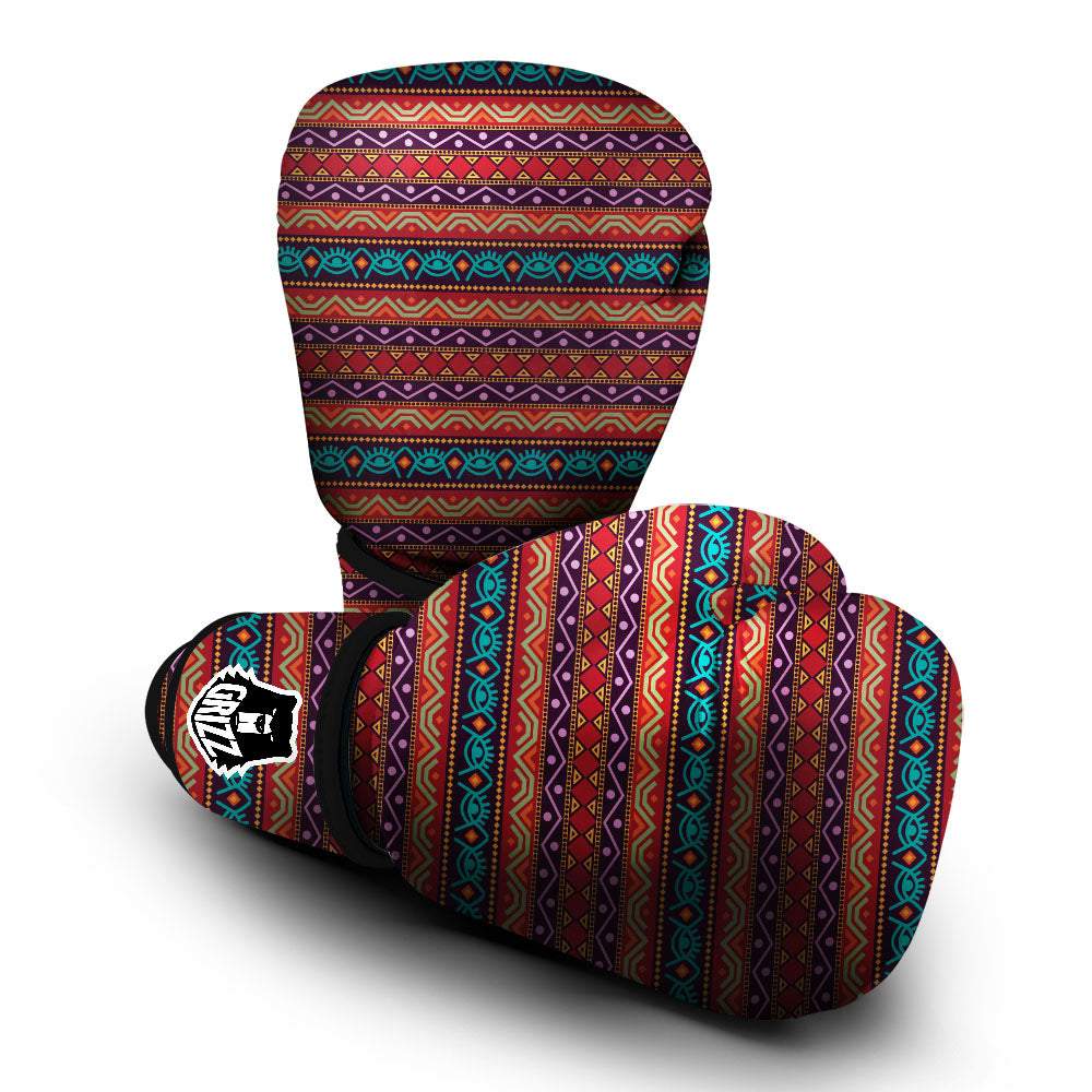 Inspired Afro Ethnic Print Boxing Gloves-grizzshop