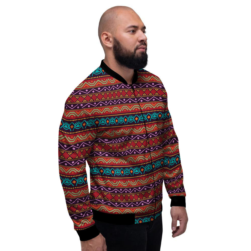 Inspired Afro Ethnic Print Men's Bomber Jacket-grizzshop