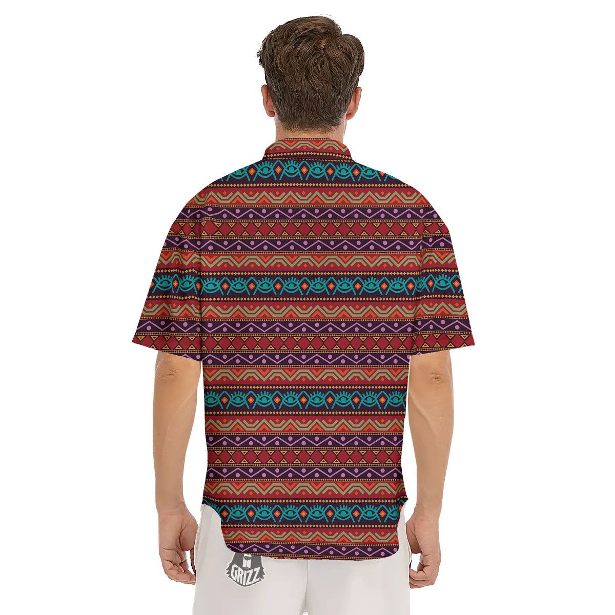 Inspired Afro Ethnic Print Men's Short Sleeve Shirts-grizzshop