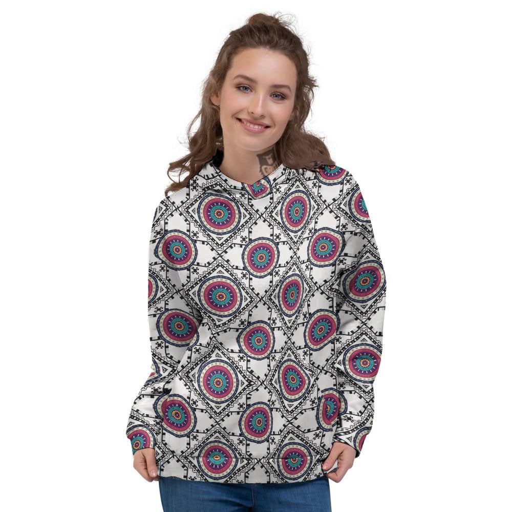 Inspired Native Indian Print Pattern Women's Hoodie-grizzshop
