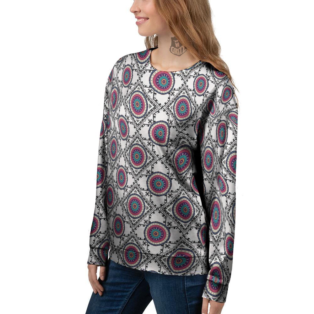 Inspired Native Indian Print Pattern Women's Sweatshirt-grizzshop