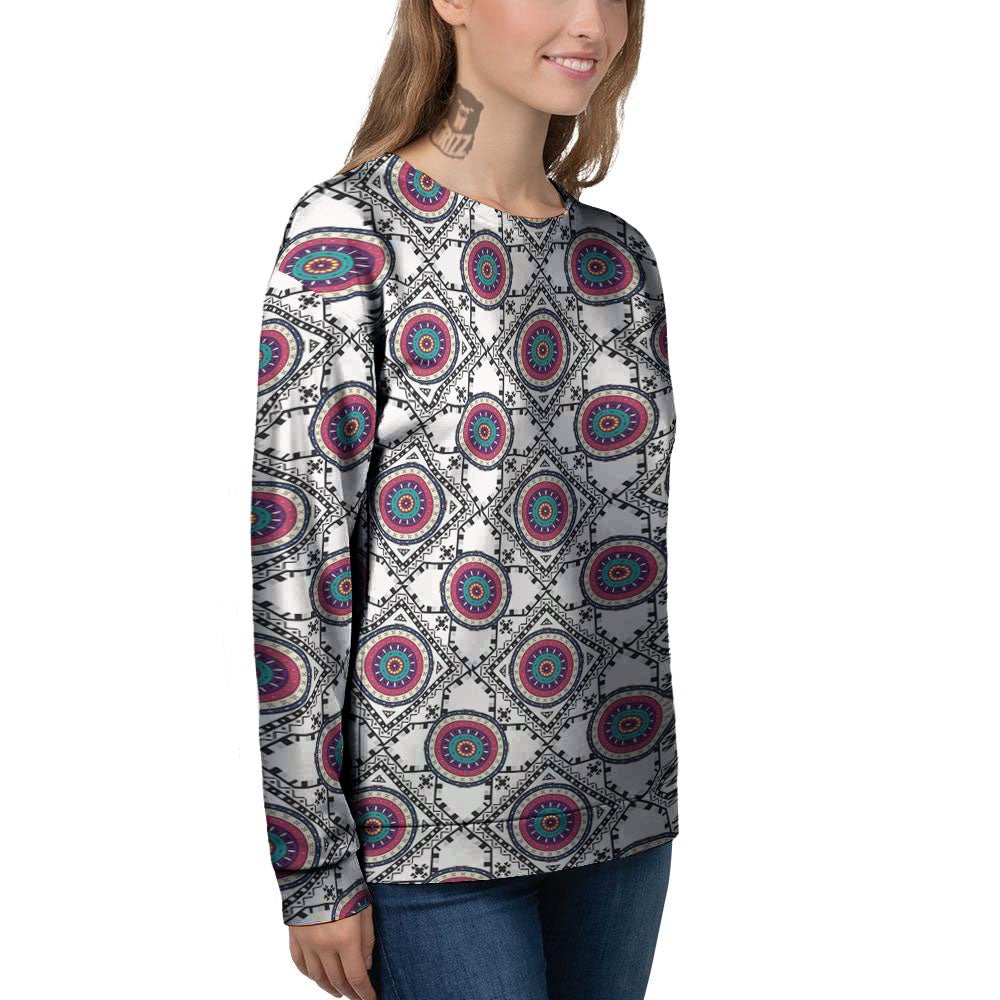 Inspired Native Indian Print Pattern Women's Sweatshirt-grizzshop