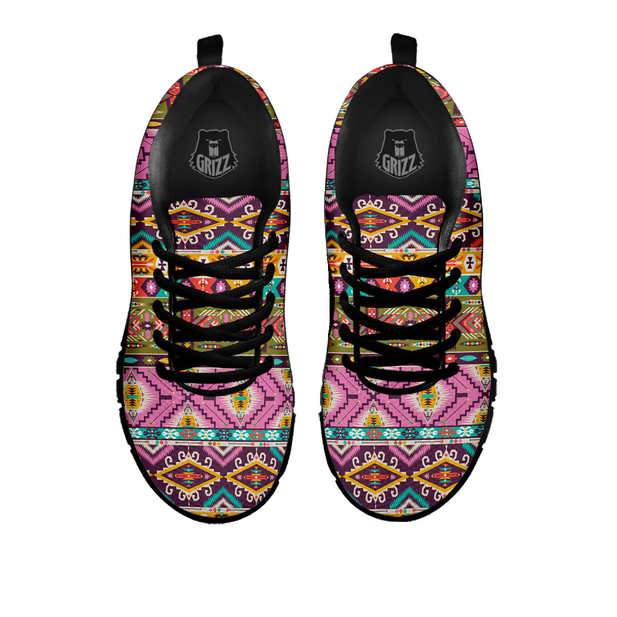 Inspired Native Print Pattern Black Sneaker-grizzshop