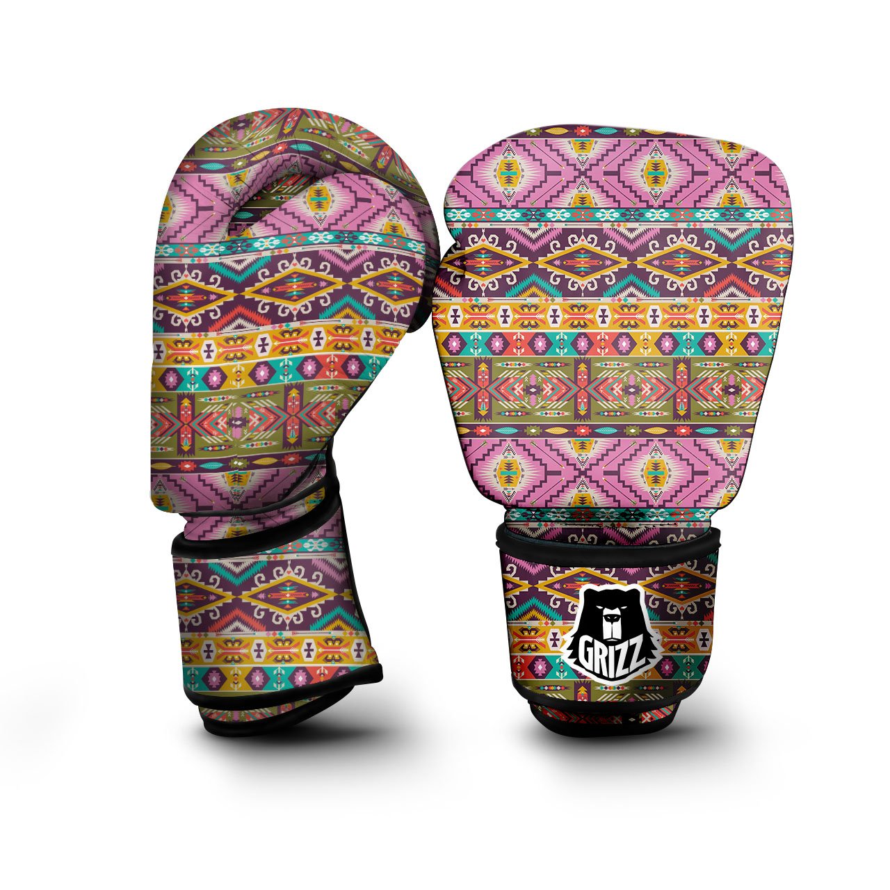 Inspired Native Print Pattern Boxing Gloves-grizzshop