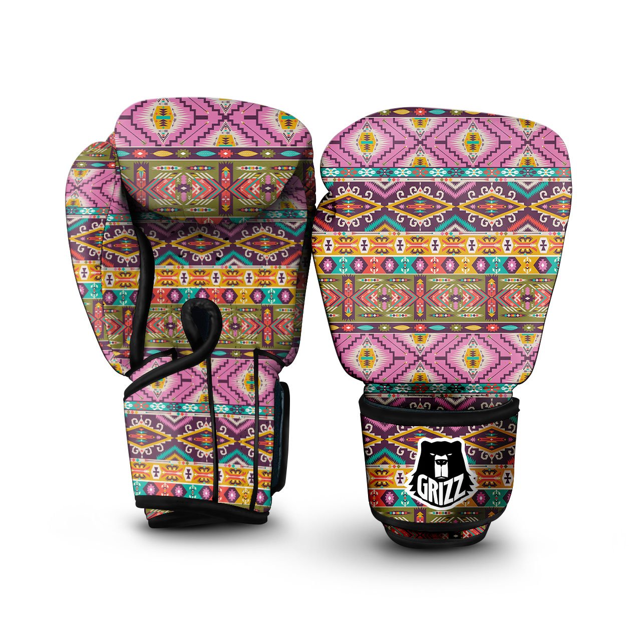 Inspired Native Print Pattern Boxing Gloves-grizzshop