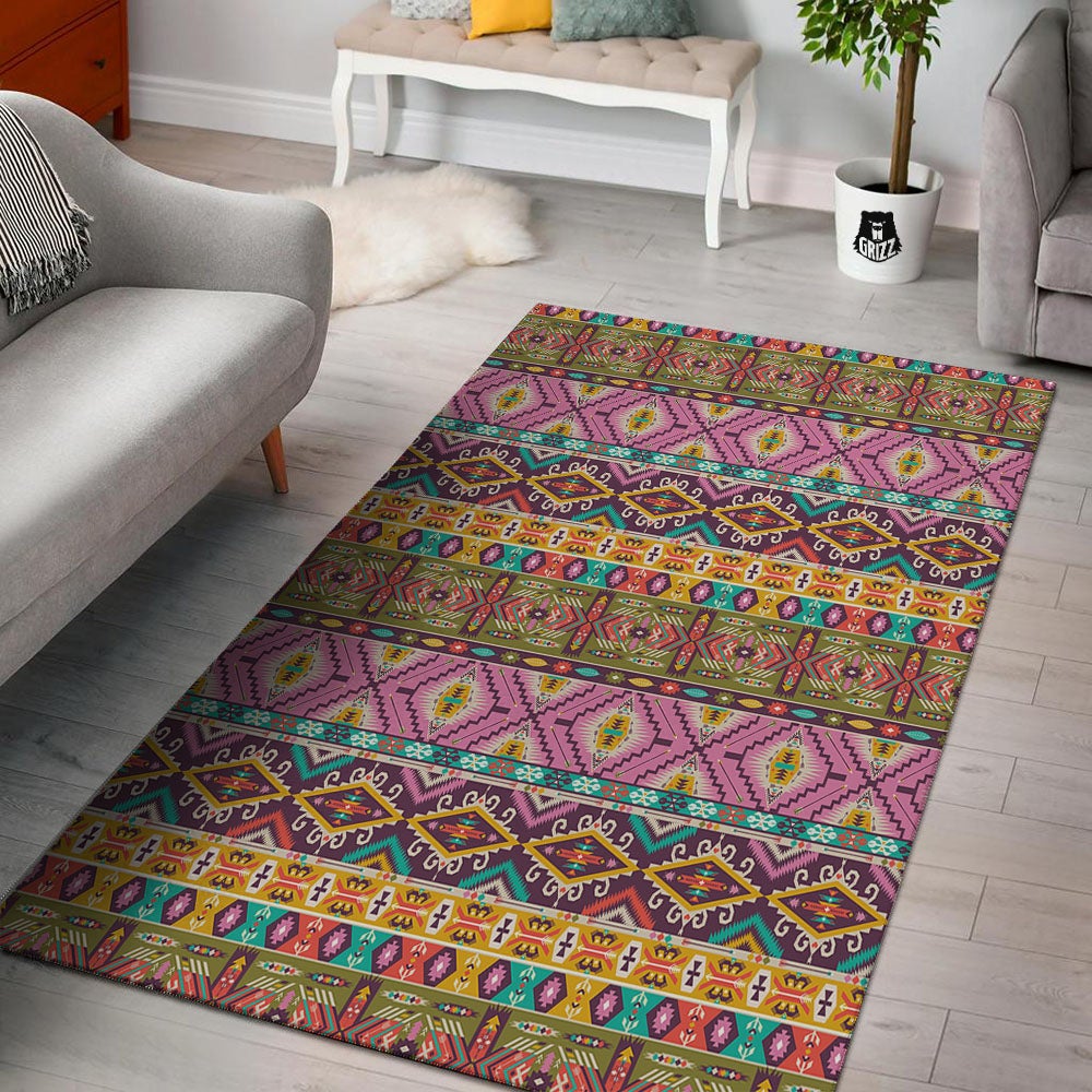 Inspired Native Print Pattern Floor Mat-grizzshop